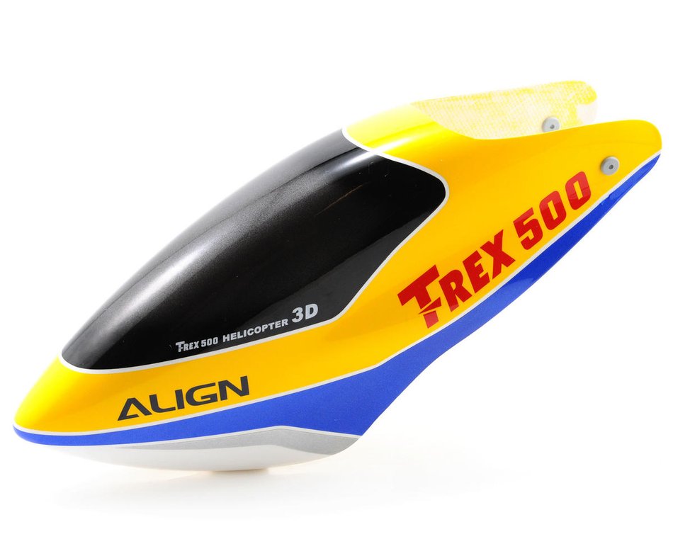 Align T Rex 500 Painted Canopy - Dark Yellow and Blue