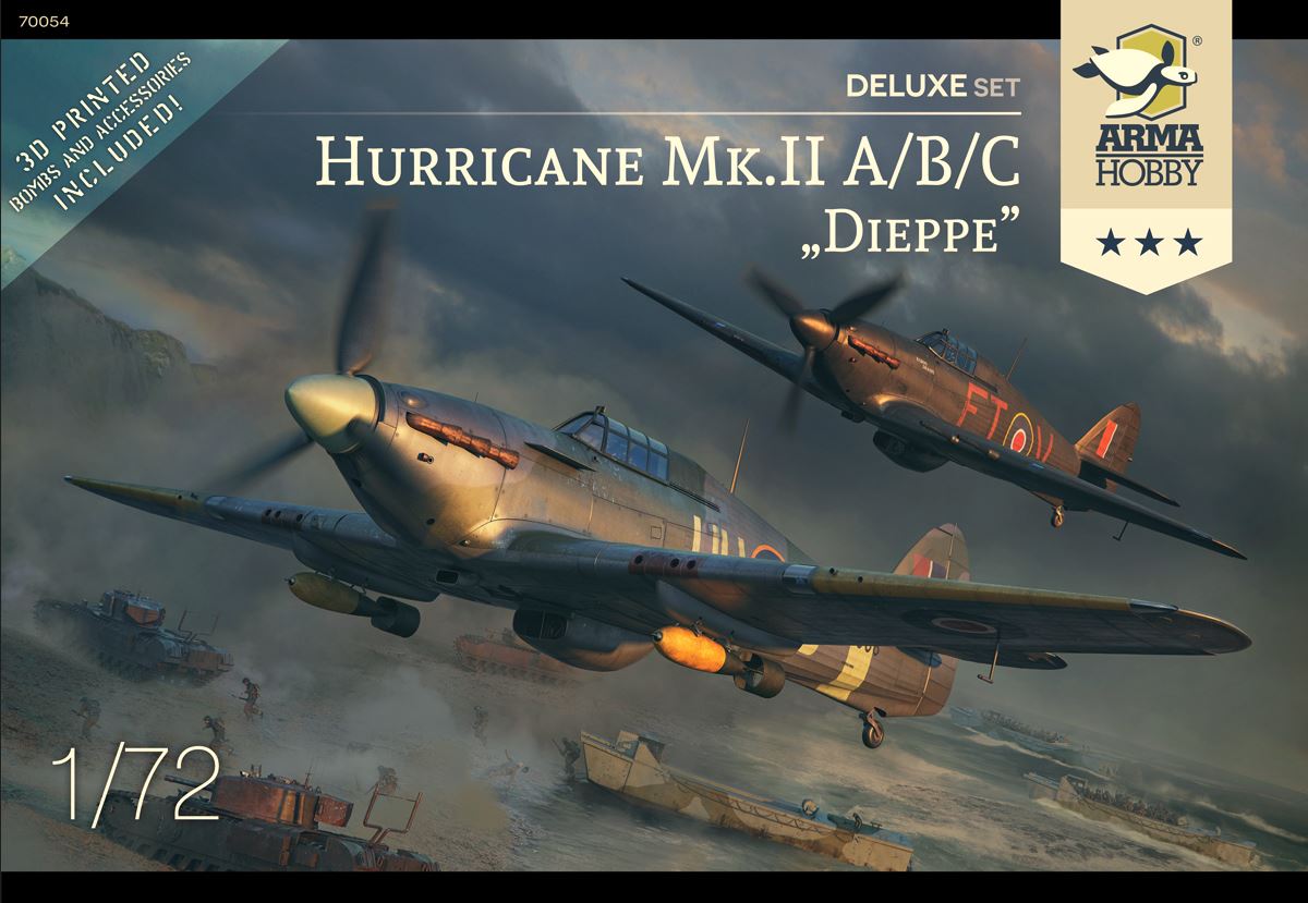 ARMA HOBBY 1/72 Double Kit Hurricane Mk II A/B/C Dieppe Deluxe Set AH70054