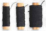 COTTON THREAD -BLACK-