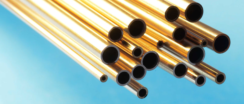 Albion Alloys Round Brass Tube 12in x 11/32in x o.14in - 8.73mm x 0.353mm (2 pieces)