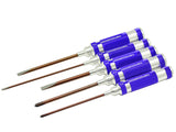 Arrowmax PHILLIPS SCREWDRIVER SET 3.5 5.0 & 5.8 X 120MM + FLAT HEAD SCREWDRIVE