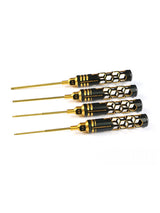 Arrowmax ALLEN WRENCH SET 1.5 2.0 2.5 & 3.0 X 100MM - 4-TEILIG. BLACK GOLDEN