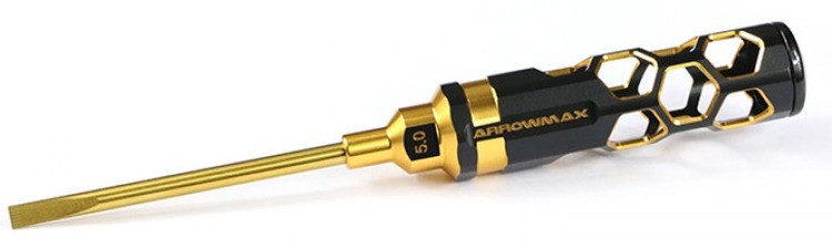 Arrowmax FLAT HEAD SCREWDRIVER 5.0 X 100MM BLACK GOLDEN