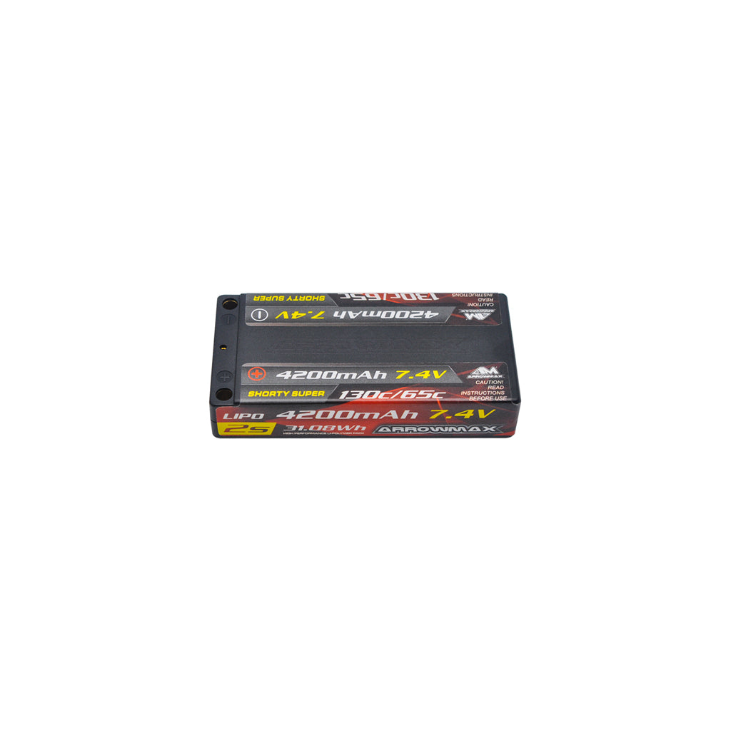 Arrowmax Lipo 4200mAh 2S Shorty 7.4V - 65/130C AM700213