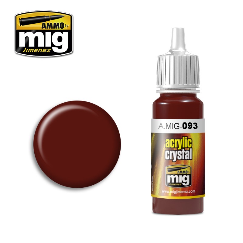 Ammo Mig Jimenez Acrylic 17ml Paint CRYSTAL RED