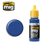 Ammo Mig Jimenez Acrylic 17ml Paint MEDIUM BLUE