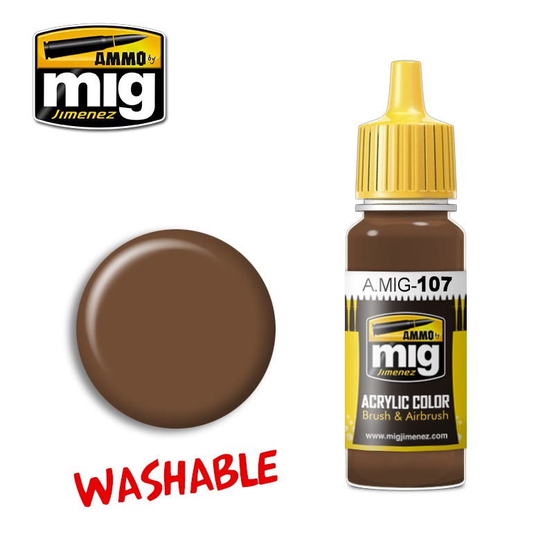 Ammo Mig Jimenez Acrylic 17ml Paint WASHABLE EARTH