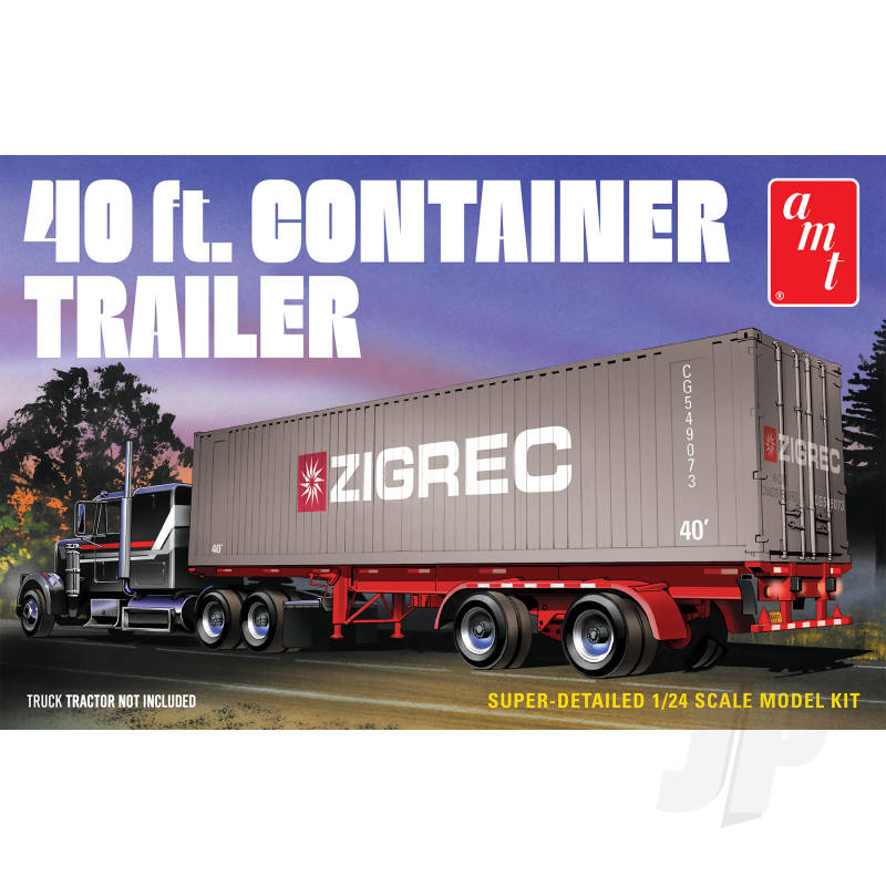 1:25 40ft Semi Container Trailer