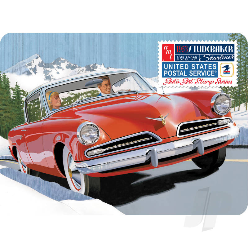 AMT 1953 Studebaker Starliner 1/25 Kit - USPS with Collectible Tin