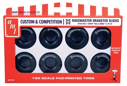 AMT 1:25 M&H Racemasters Jumbo Drag Slicks Tire Pack