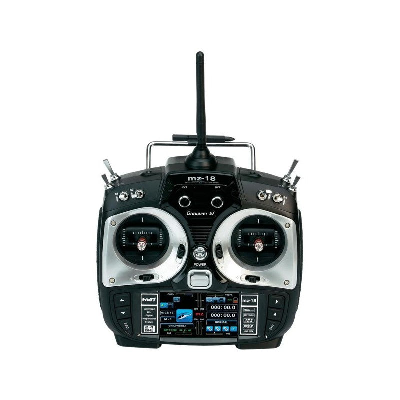 GRAUPNER MZ-18 2.4GHz HoTT NEW Mode 2 Transmitter Only with Battery/Charger/Neckstrap/USB Interface Lead