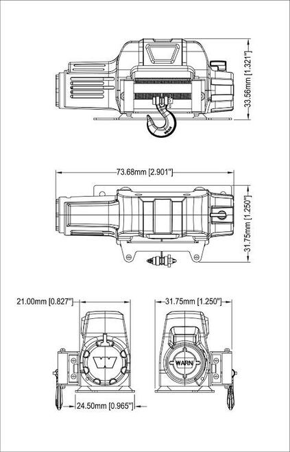 RC4WD 1/10 Scale Warn 9.5cti Winch