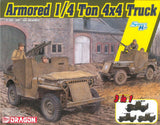 Dragon 1/35 scale Armored 1/4-Ton 4x4 Truck w/.50-cal Machine Gun (3 in 1) 6727