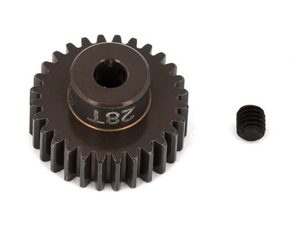 ASSOCIATED FACTORY TEAM ALUM. PINION GEAR 28T 48DP 1/8 of an Inch SHAFT