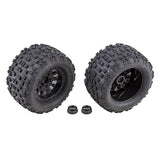 TEAM ASSOCIATED RIVAL MT10 BLKMETHOD WHEELS/TYRES MOUNTED