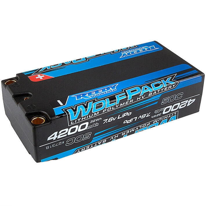 REEDY WOLFPACK HV-LIPO 4200MAH50C 7.6V LIPO SHORTY BATTERY