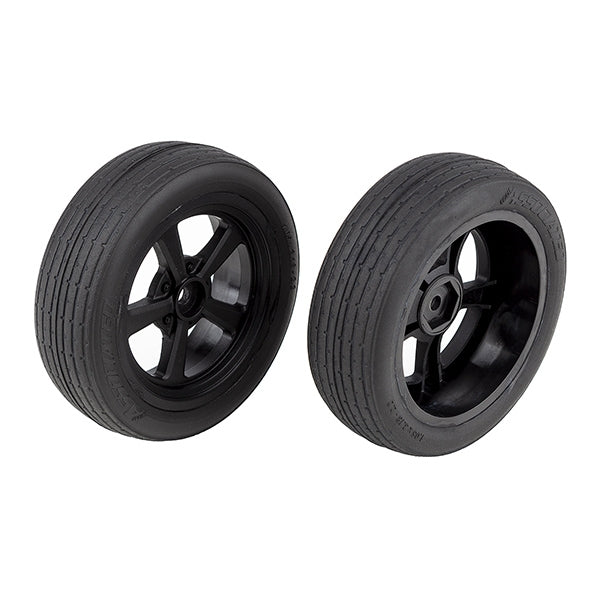 TEAM ASSOCIATED DR10 FRONTWHEELS WITH DRAG TYRES