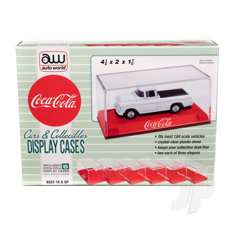 Acrylic Display Case (6 Pack) Coca-Cola Red Base