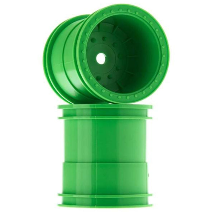 AXIAL 2.2 MONSTER TRUCK WHEELS 63MM GREEN (2)