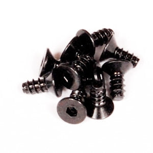 AXIAL HEX SOCKET TAPPING FLAT HEAD M2.6X6MM BLK (10)