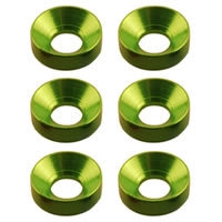 AXIAL CONE WASHER 3X6.9X2MM GREEN (6)