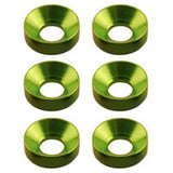 AXIAL CONE WASHER 3X6.9X2MM GREEN (6)