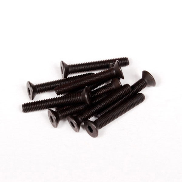 AXIAL HEX SOCKET FLAT HEAD M3X20MM BLACK (10)