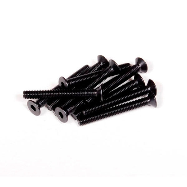 AXIAL HEX SOCKET FLAT HEAD M3X25MM BLACK OXIDE (10)