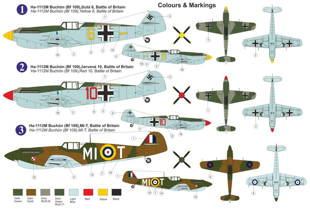 7669 AZ Model 1/72 Hispano HA-1112M-1L Buchon Movie Star 7669 – Sussex Model ...