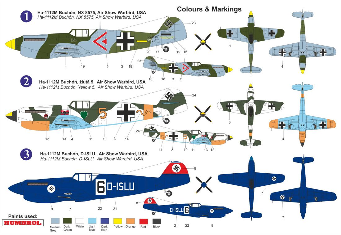 AZ Model 1/72 Hispano HA-1112M-1L Buchon The Air Show Star 7670