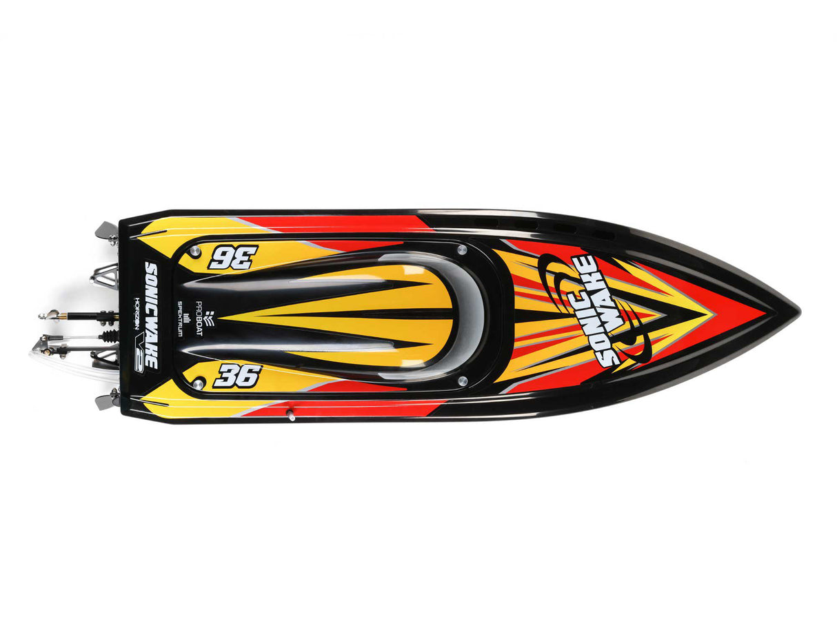 Proboat Sonicwake 36 Inch Self-Righting Brushless Deep-V RTR - Black