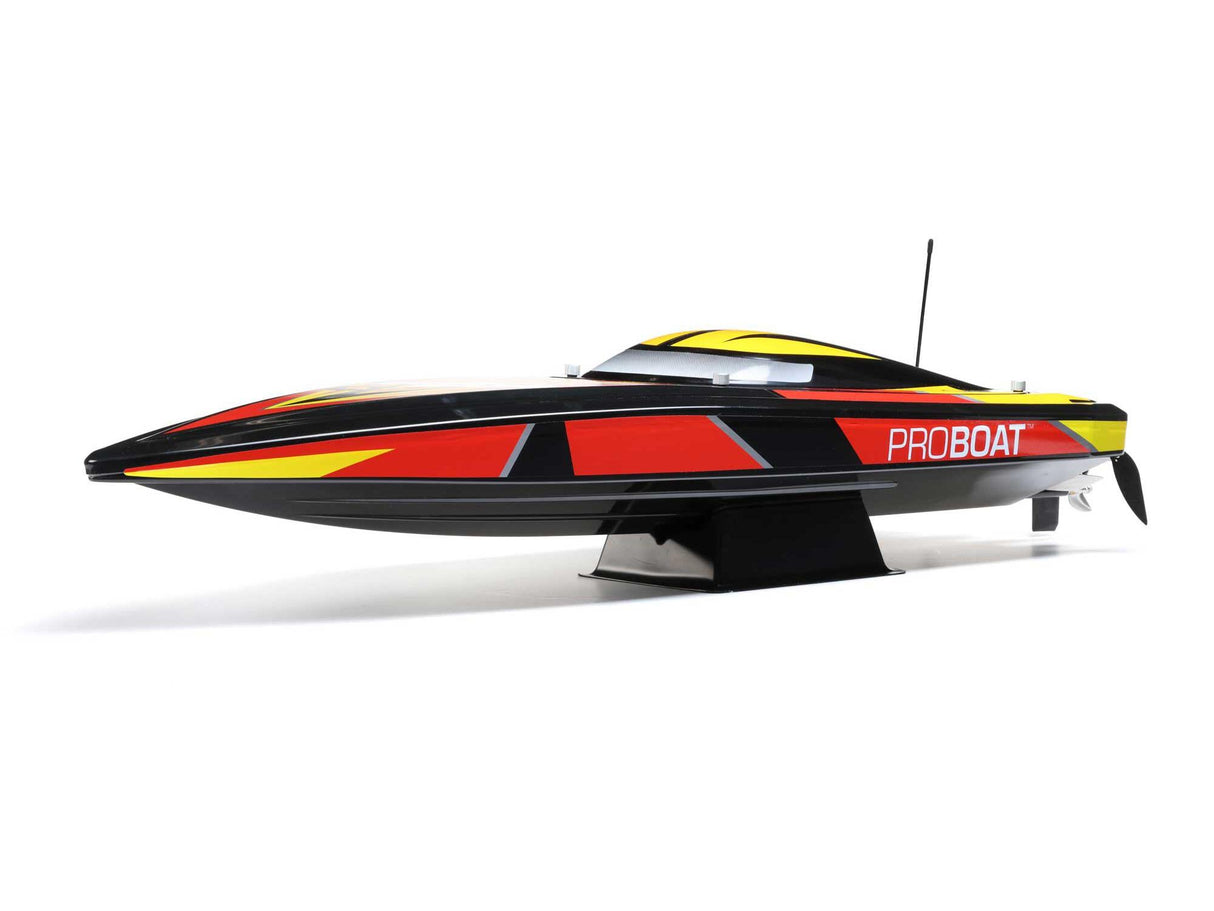 Proboat Sonicwake 36 Inch Self-Righting Brushless Deep-V RTR - Black