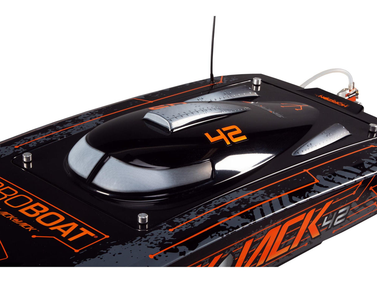 Blackjack 42 Inches 8S Brushless Catamaran RTR: Black/Orange