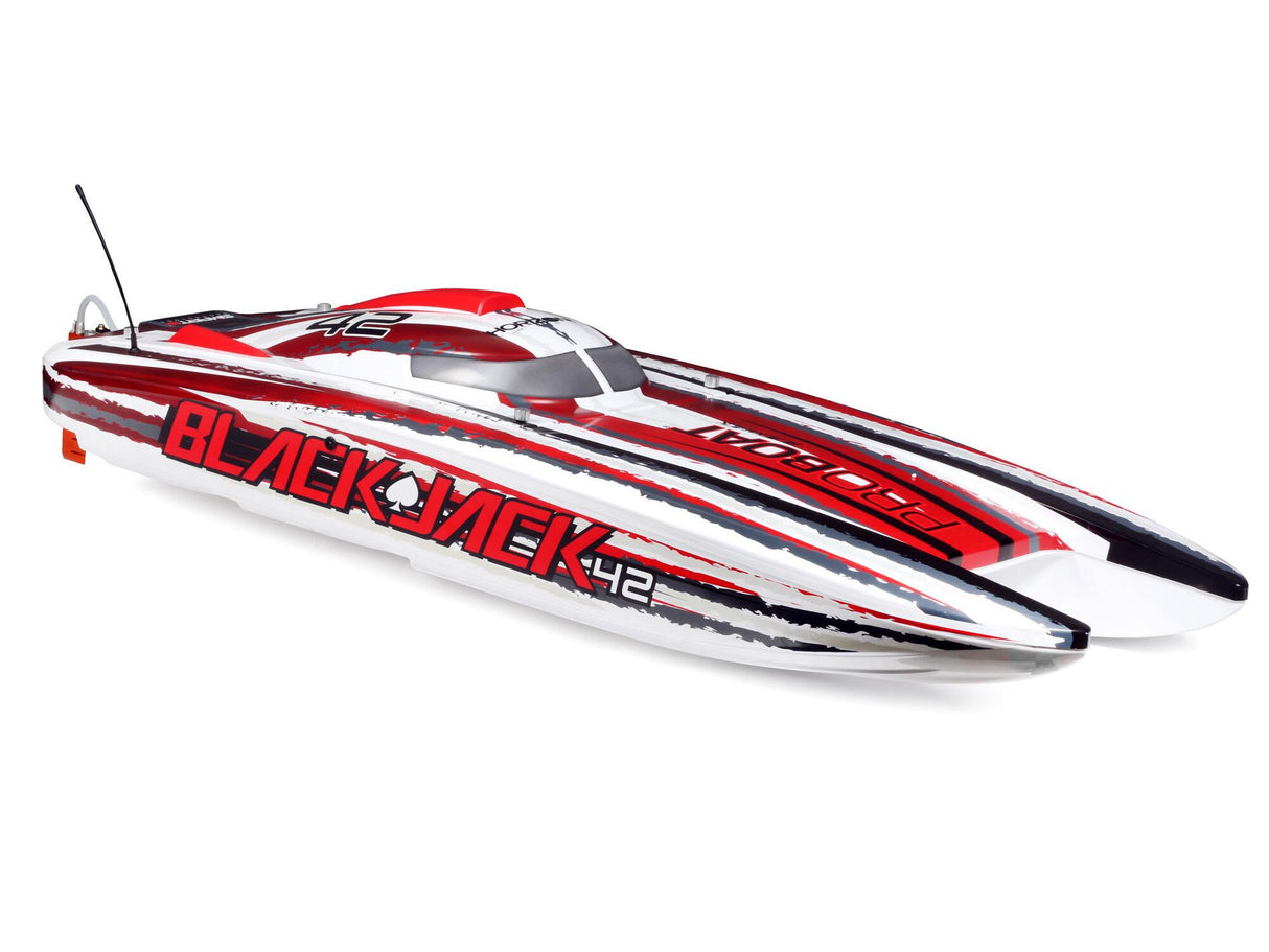 Blackjack 42 Inches 8S Brushless Catamaran RTR: White/Red