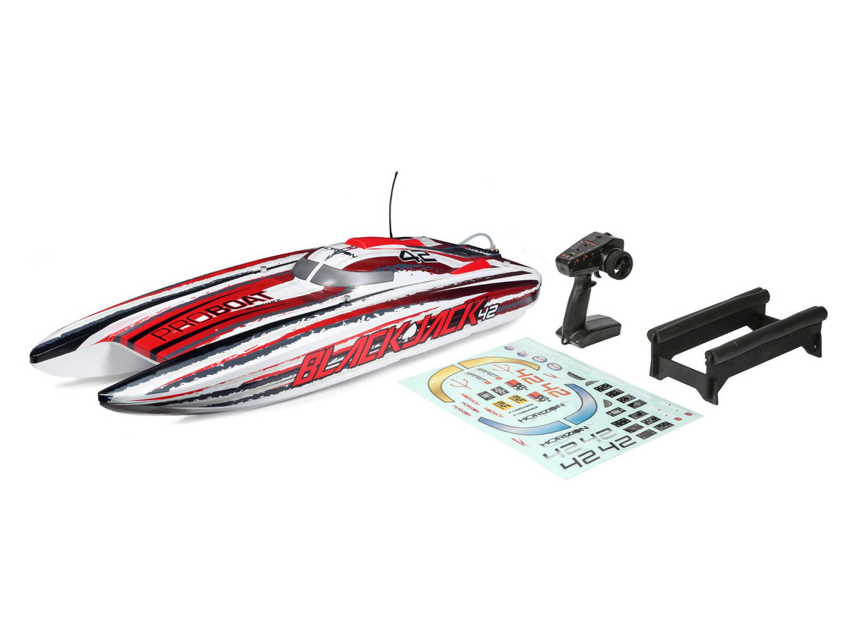 Blackjack 42 Inches 8S Brushless Catamaran RTR: White/Red