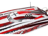 Blackjack 42 Inches 8S Brushless Catamaran RTR: White/Red