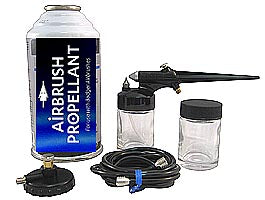 Basic Spray Gun Set with Propel Jar Regulator & Hose