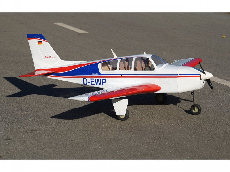 VQ Beechcraft Bonanza 62.2 Inch (EP/GP) ARF (White/Red/Blue)