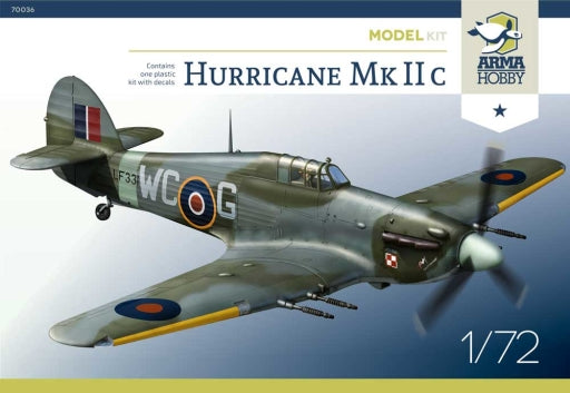 Plastic Kit 1/72 Arma Hobby Hurricane MkIIc 70036