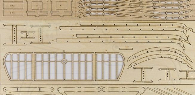 DW Models Bleriot XI 1/23 Scale Static Laser Cut Model Kit