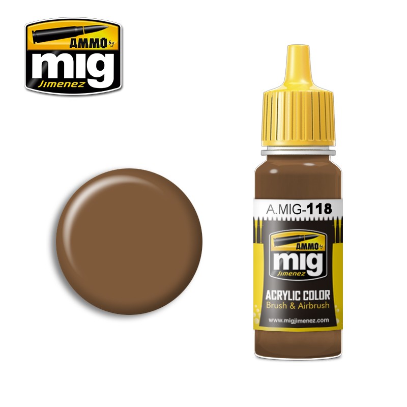 Ammo Mig Jimenez Acrylic 17ml Paint BURNT SAND (MIG118/F551)