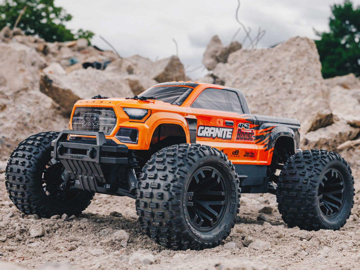 Arrma Granite Boost 4X2 550 Mega 1/10 2WD MT - Orange with Battery and Charger