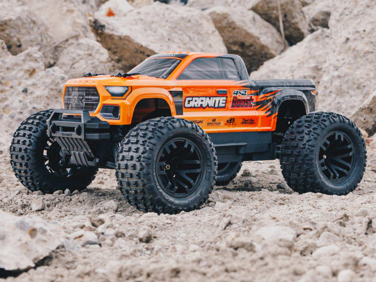 Arrma Granite Boost 4X2 550 Mega 1/10 2WD MT - Orange with Battery and Charger