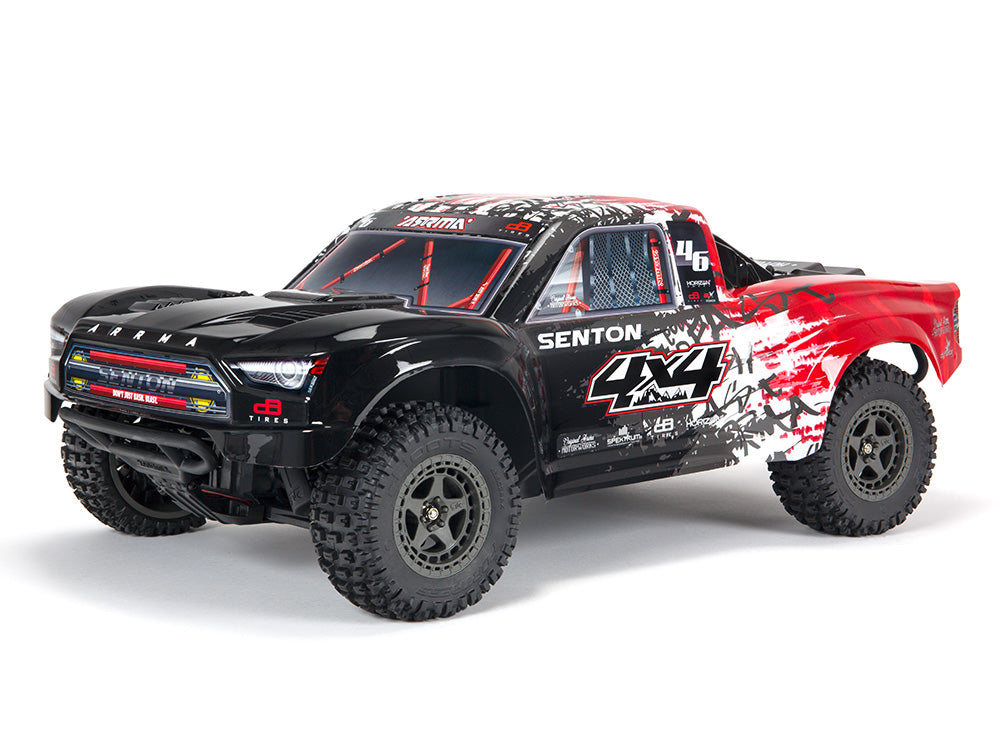 Arrma Senton 4X4 3S BLX Firma SLT3 Short Course Truck Ready to Run - Red/Black