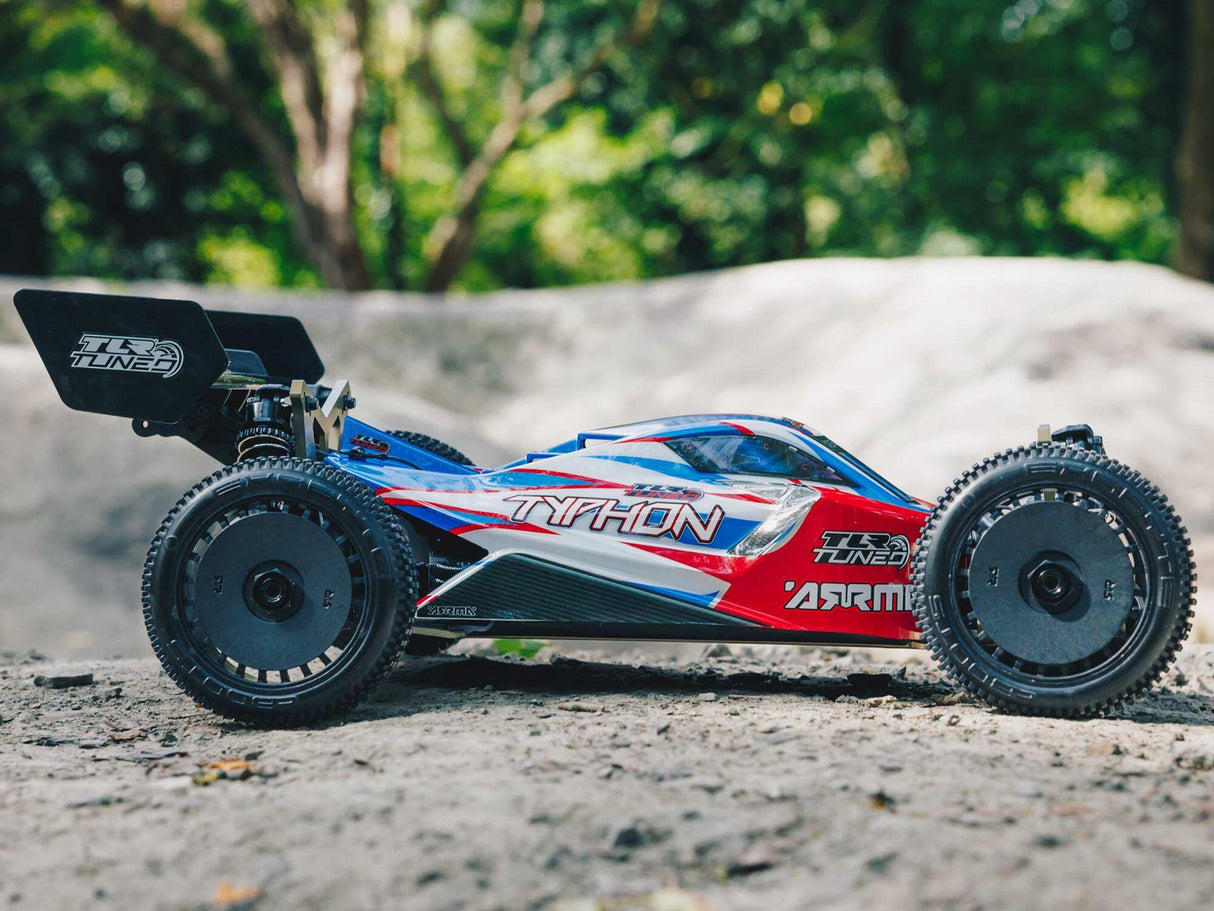 Arrma 1/8 TLR Tuned TYPHON 6S 4WD BLX Buggy Ready to Run - Red/Blue