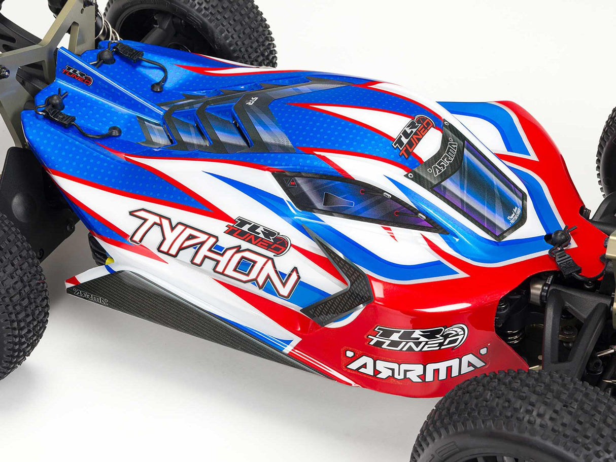 Arrma 1/8 TLR Tuned TYPHON 6S 4WD BLX Buggy Ready to Run - Red/Blue