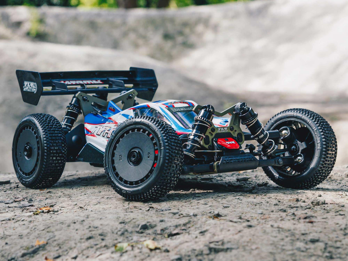 Arrma 1/8 TLR Tuned TYPHON 6S 4WD BLX Buggy Ready to Run - Red/Blue