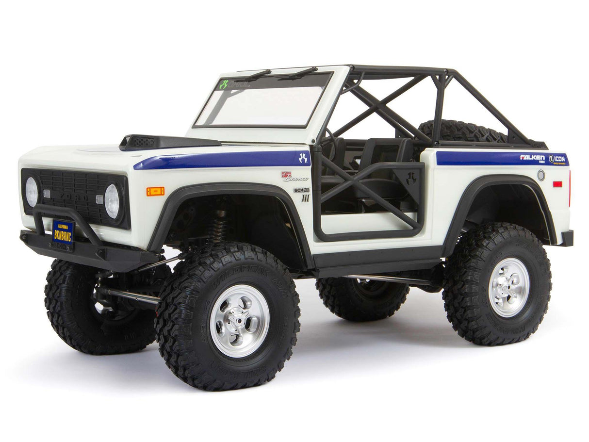 1/10 SCX10III Early Ford Bronco 4WD RTR White