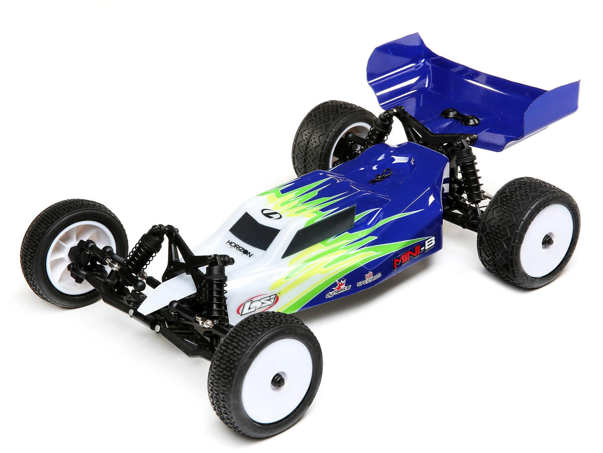 Losi Mini-B: 1/16th 2wd Buggy Blue/White Ready to Run