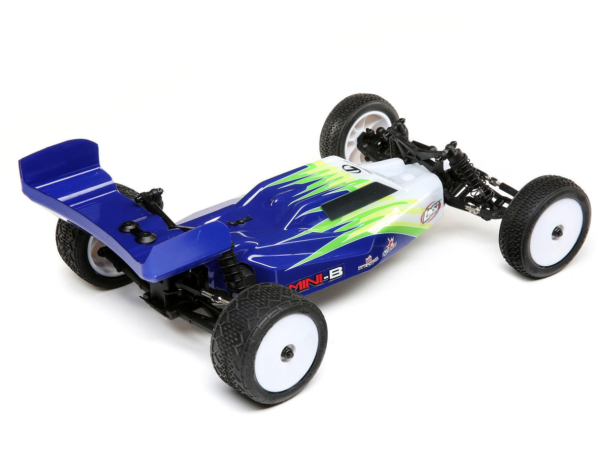 Losi Mini-B: 1/16th 2wd Buggy Blue/White Ready to Run